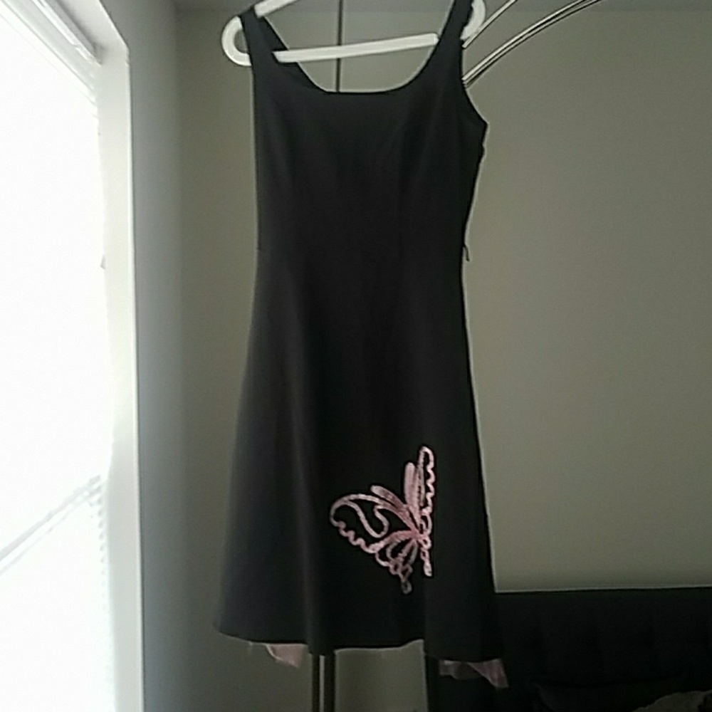 Speechless brand black dress with pink butterfly